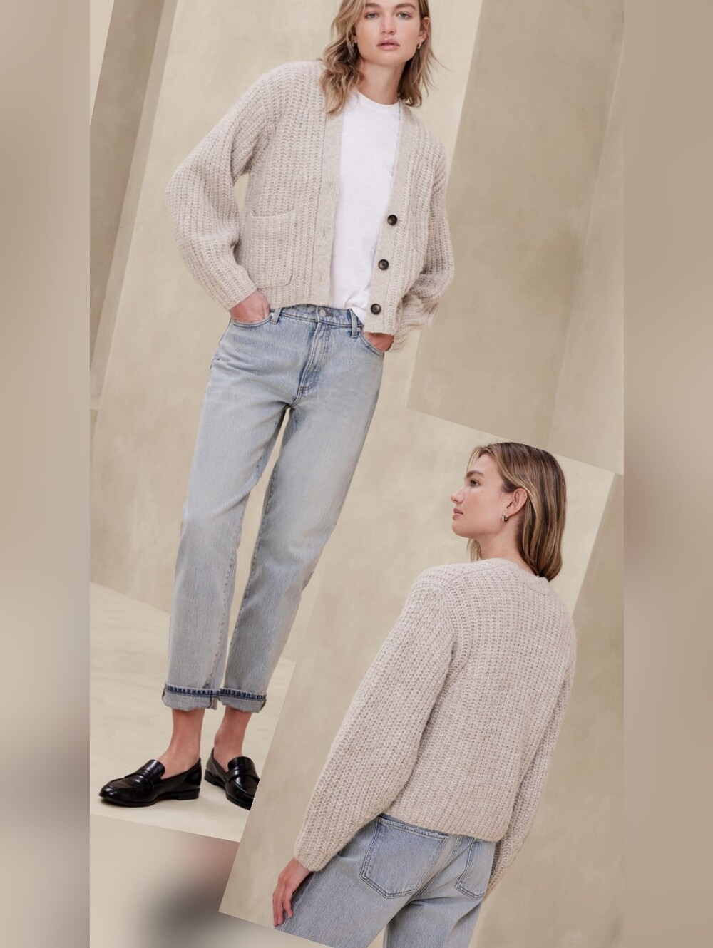 Banana Republic Factory Textured Pocket Cardigan Size XS